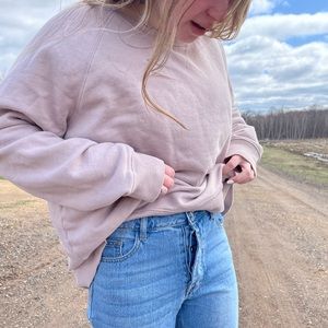 Old Navy Oversized Cream Crew. Super soft and comfy!